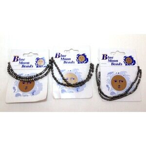 Jewelry Making Bead Sets 3 Packs Blue Moon Metal Beads Diamond Oval & Tube